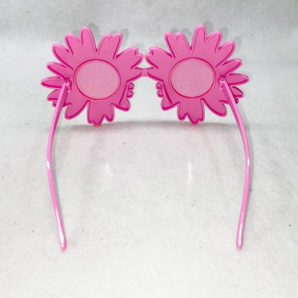 Pink Flower Power Selfie Festival Glasses - Picture 8 of 10